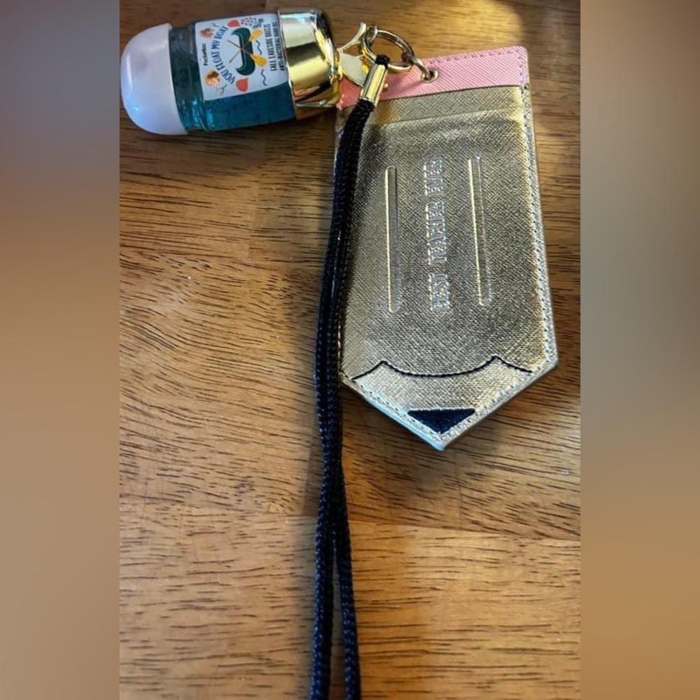 (bundle sale!) best teacher ever id lanyard w/bath and body hand sanitizer